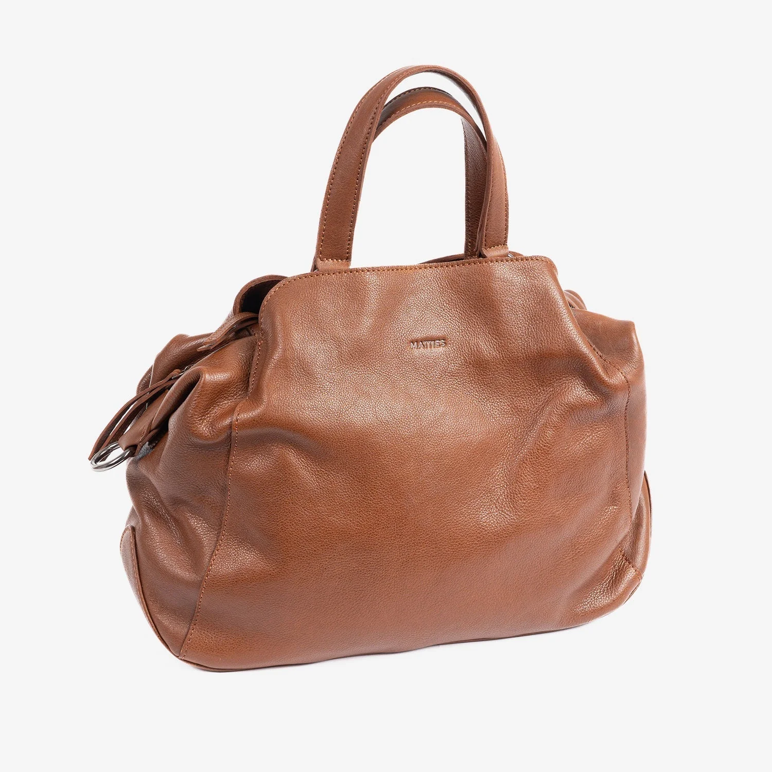 Bolso de mano con Bandolera Piel Matties Eva Marrón - Imagen 3