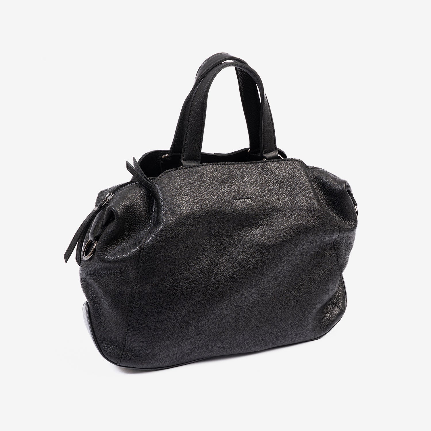 Bolso de mano con Bandolera Piel Matties Eva Negro - Imagen 4