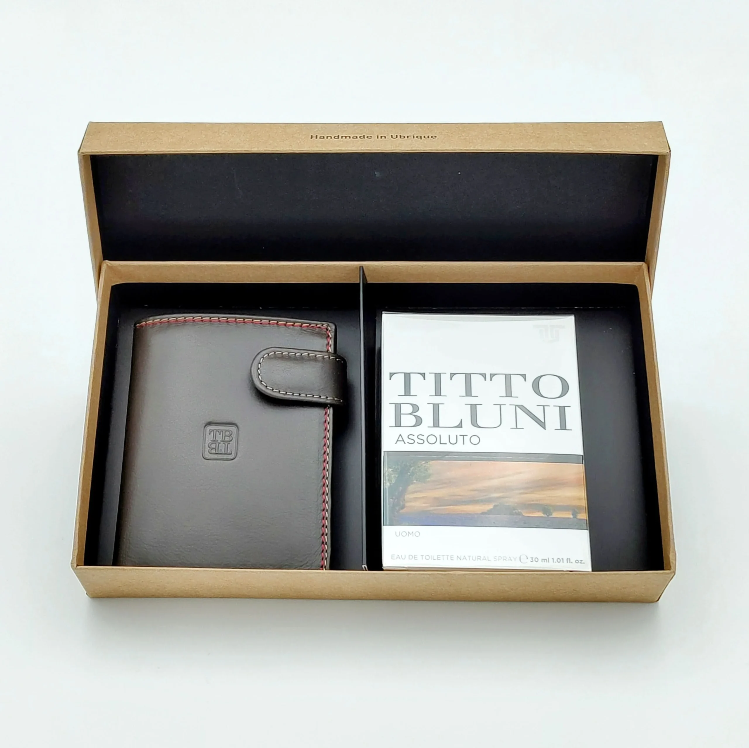 Pack Colonia + Cartera de Piel con monedero Titto Bluni Marrón - Imagen 8