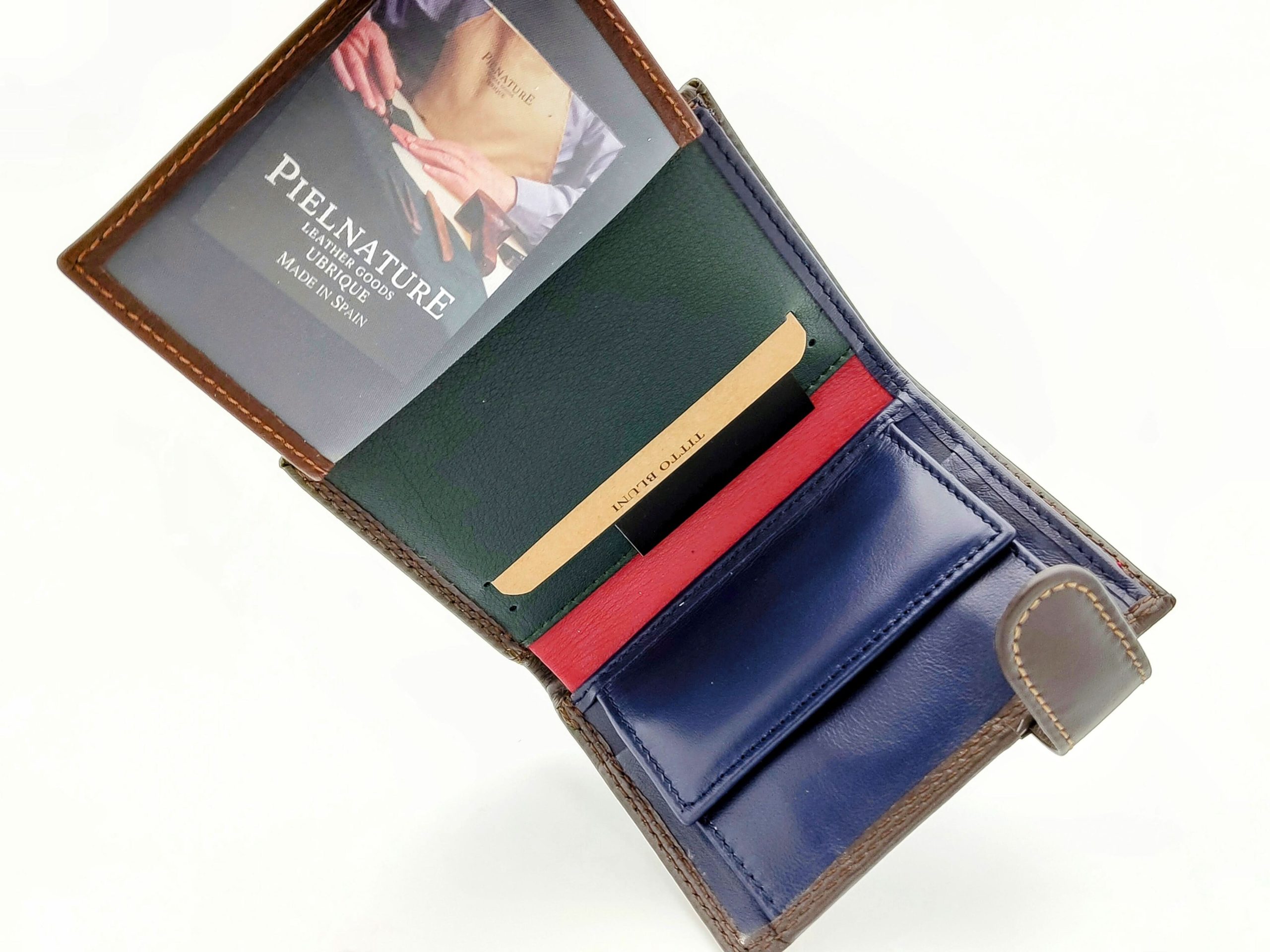 Pack Colonia + Cartera de Piel con monedero Titto Bluni Marrón - Imagen 7