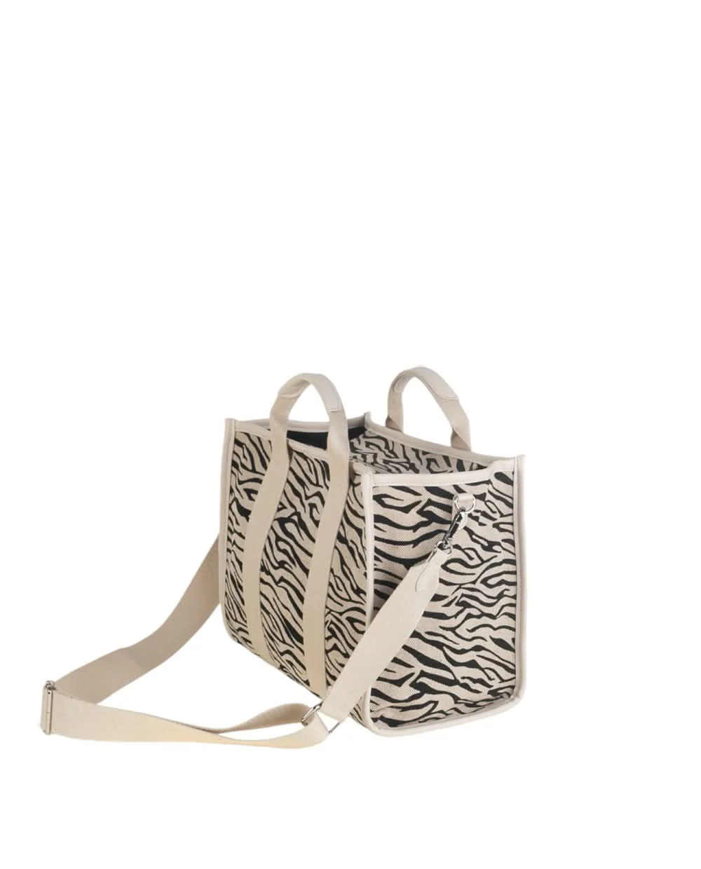 Bolso tote de mano con bandolera Kbas Cebra - Imagen 4