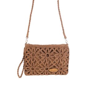 Cartera con Bandolera fibra natural Kbas Tostado