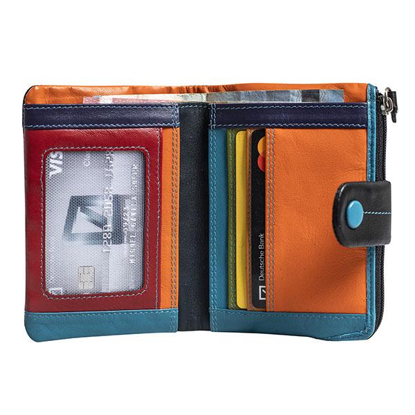 Billetero pequeño de Piel (12x9cm) monedero de cremallera Matties Multicolour - Imagen 3