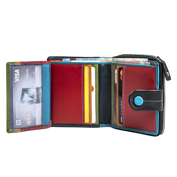 Billetero pequeño de Piel (10,5x9cm) monedero de cremallera Matties Multicolour - Imagen 3