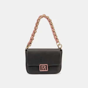 Bolso de Hombro con Bandolera Pepe Moll Clhara Negro