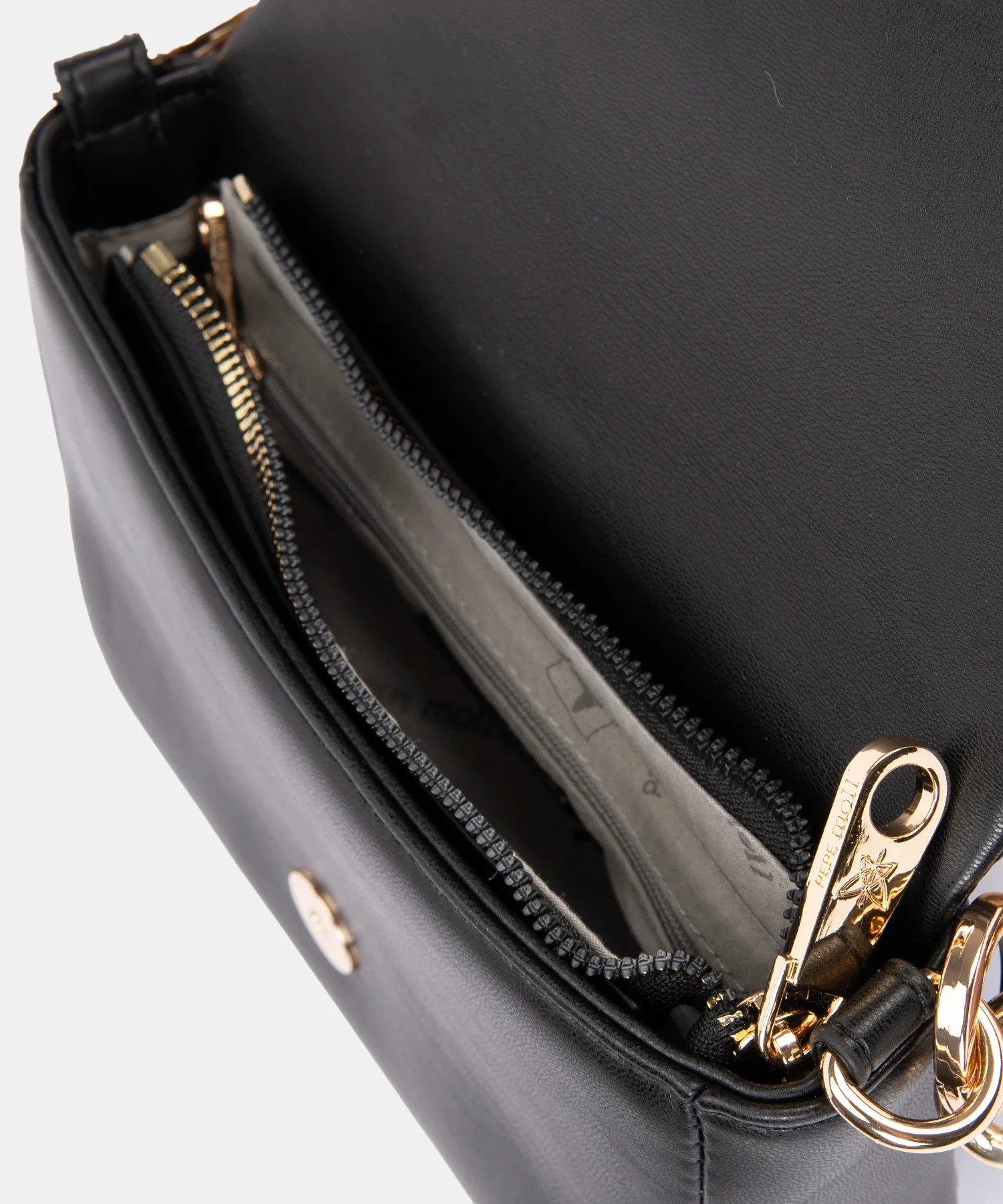 Bolso de Hombro con Bandolera Pepe Moll Clhara Negro - Imagen 5