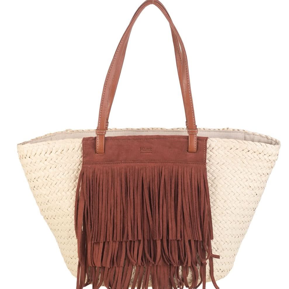 Capazo flecos Kbas Cuero