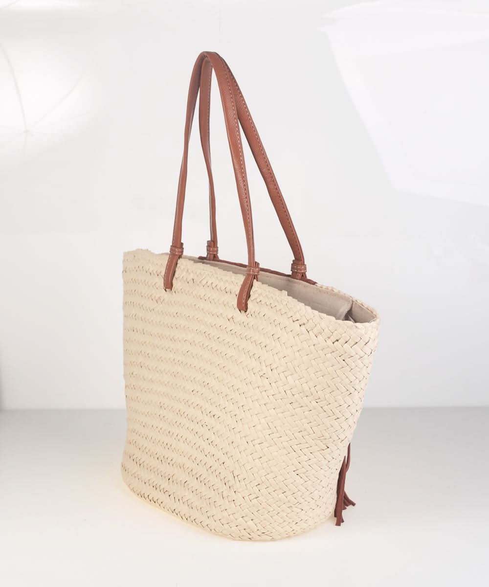 Capazo flecos Kbas Cuero - Imagen 4