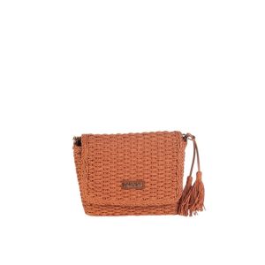 Bandolera solapa fibra natural Kbas color Teja