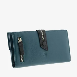 Billetero de Piel (18 X 10cm) monedero de cremallera Adapell Nayeli Storm