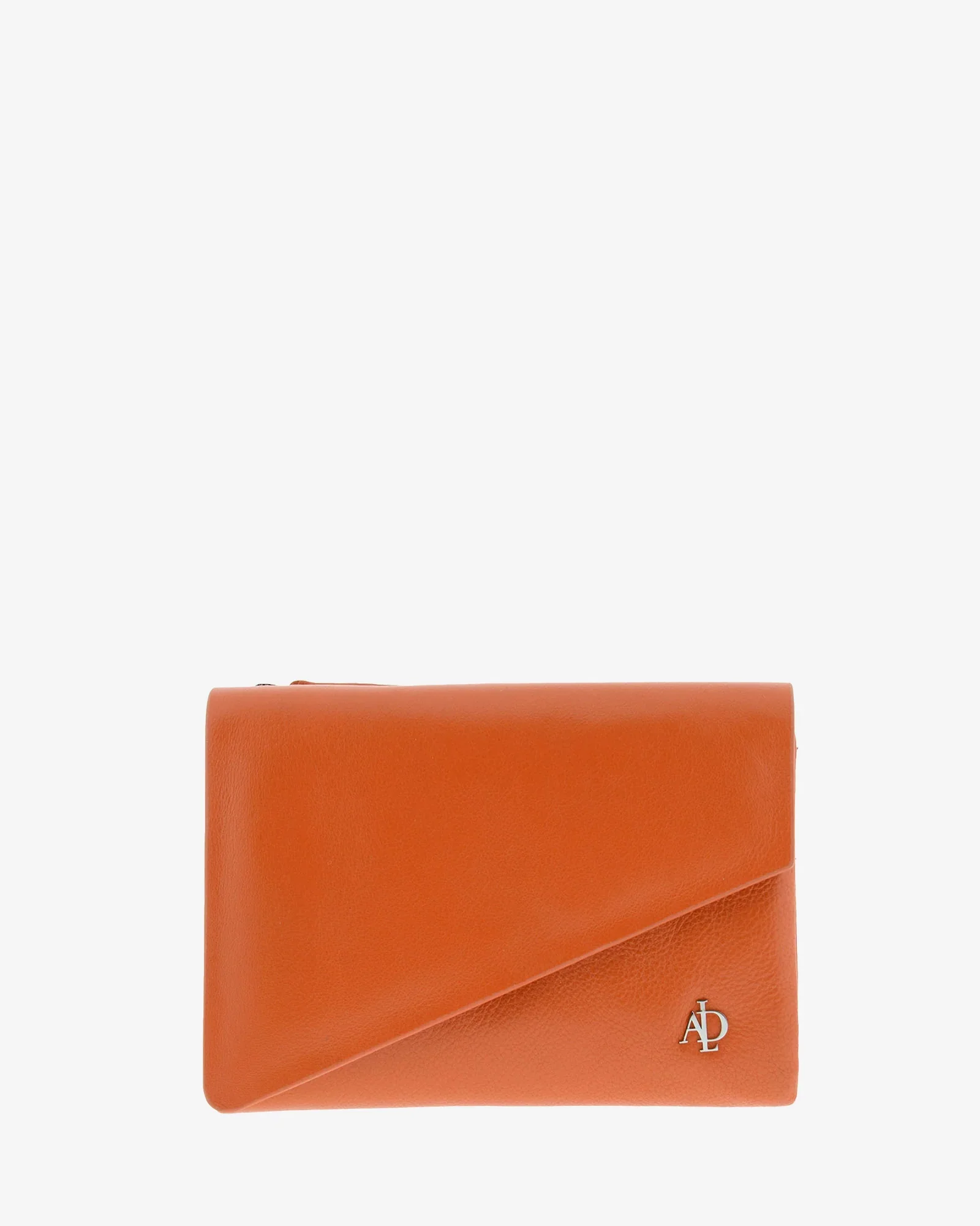 Billetero de Piel (14,5 X 9cm) monedero de cremallera Adapell Asimetric Mandarina - Imagen 7