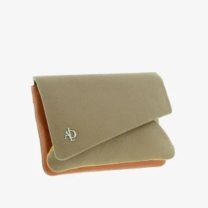 Monedero de Piel (9 X 13cm) Adapell Asimetric Taupe