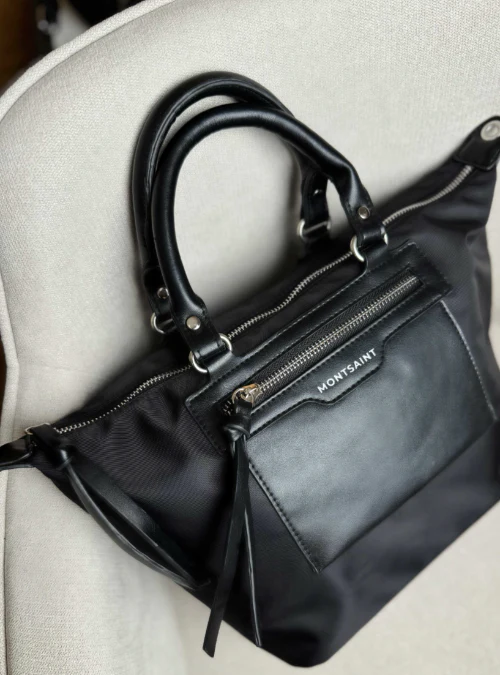 Bolso Shopper con Bandolera Montsaint Nevasca Negro - Imagen 3