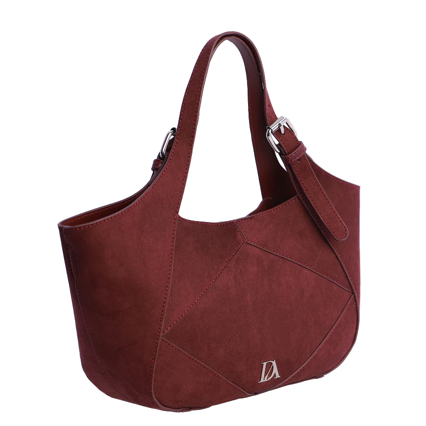 Bolso de mano con Bandolera Don Algodón Urbana Chic Burdeos - Imagen 3