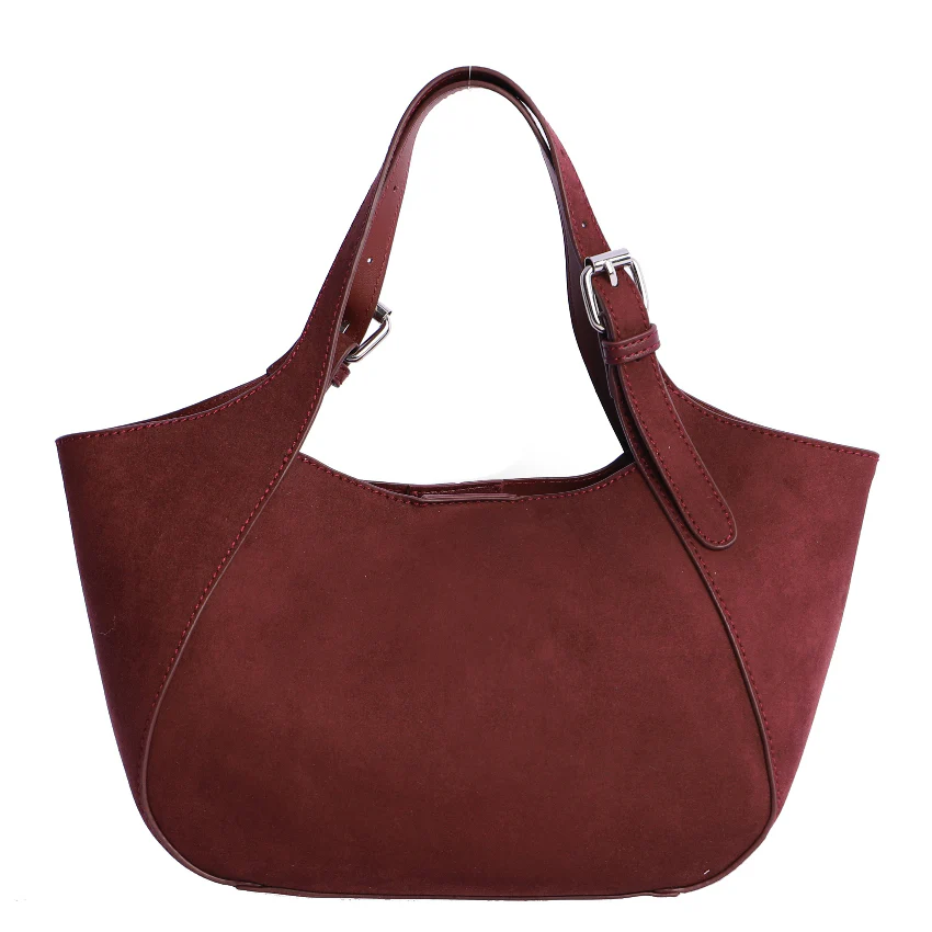 Bolso de mano con Bandolera Don Algodón Urbana Chic Burdeos - Imagen 4