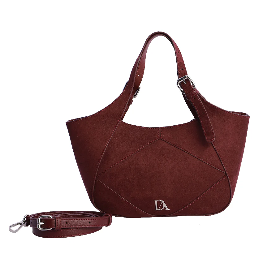 Bolso de mano con Bandolera Don Algodón Urbana Chic Burdeos - Imagen 9