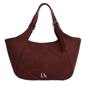 Bolso de mano con Bandolera Don Algodón Urbana Chic Burdeos