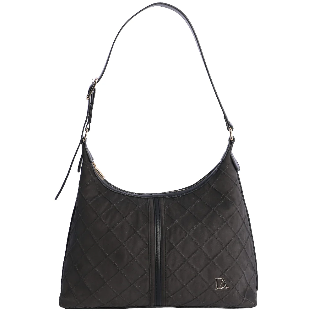 Bolso de Hombro bandolera Don Algodón Suede Negro - Imagen 2