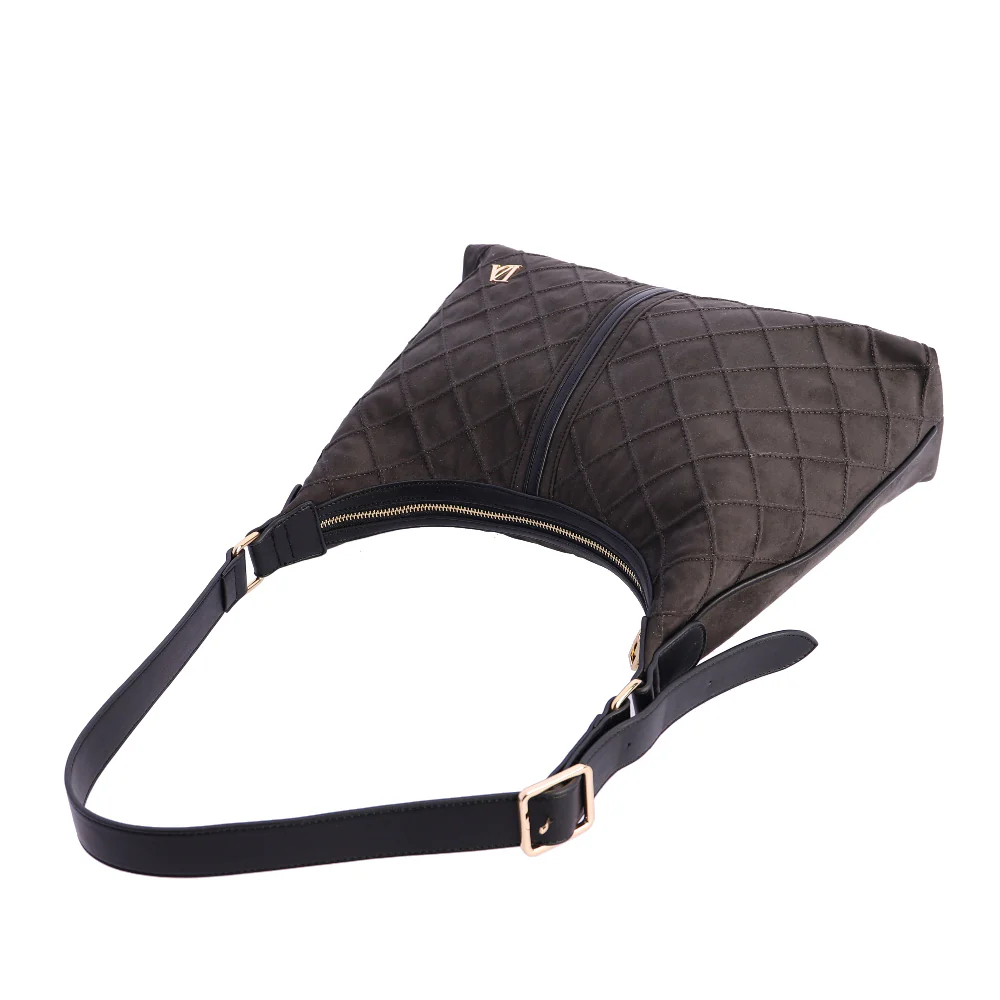 Bolso de Hombro bandolera Don Algodón Suede Negro - Imagen 6