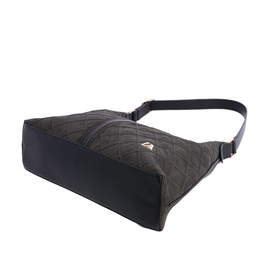 Bolso de Hombro bandolera Don Algodón Suede Negro - Imagen 8