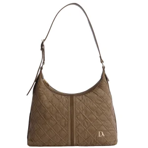 Bolso de Hombro bandolera Don Algodón Suede Taupe