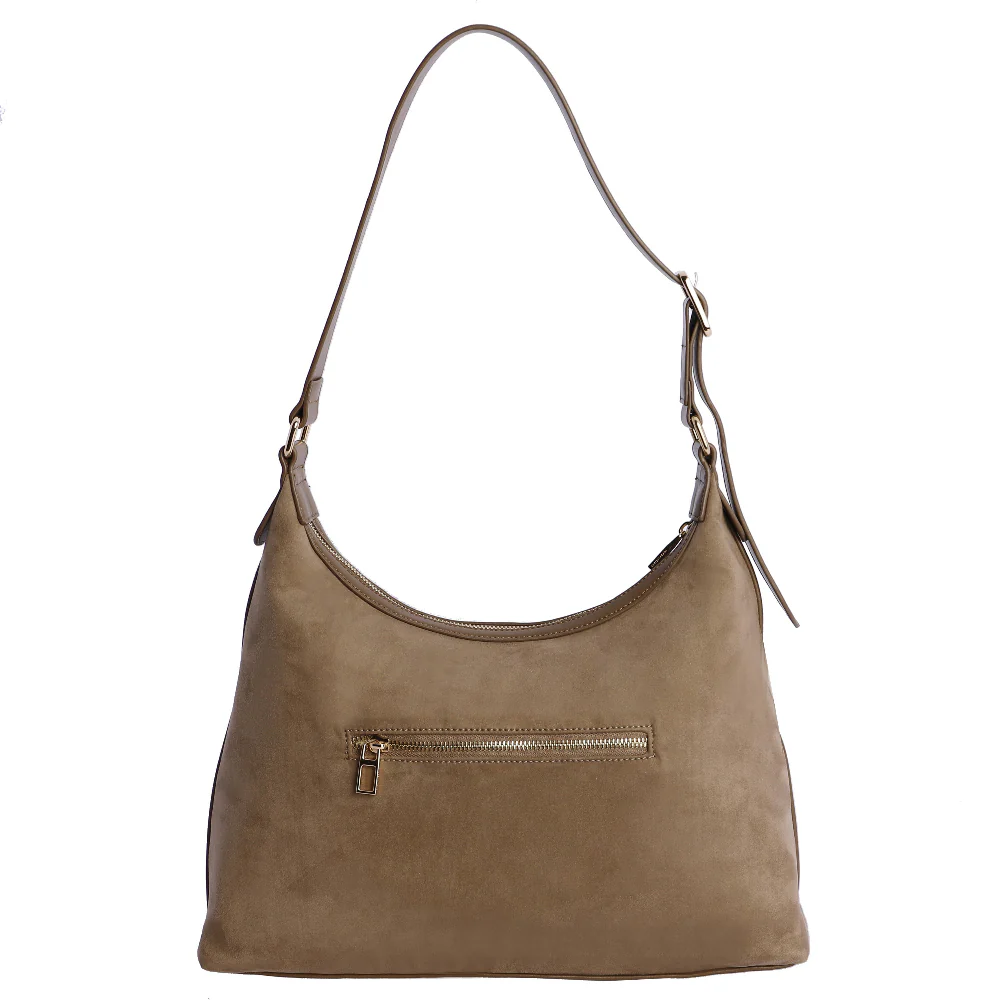 Bolso de Hombro bandolera Don Algodón Suede Taupe - Imagen 4