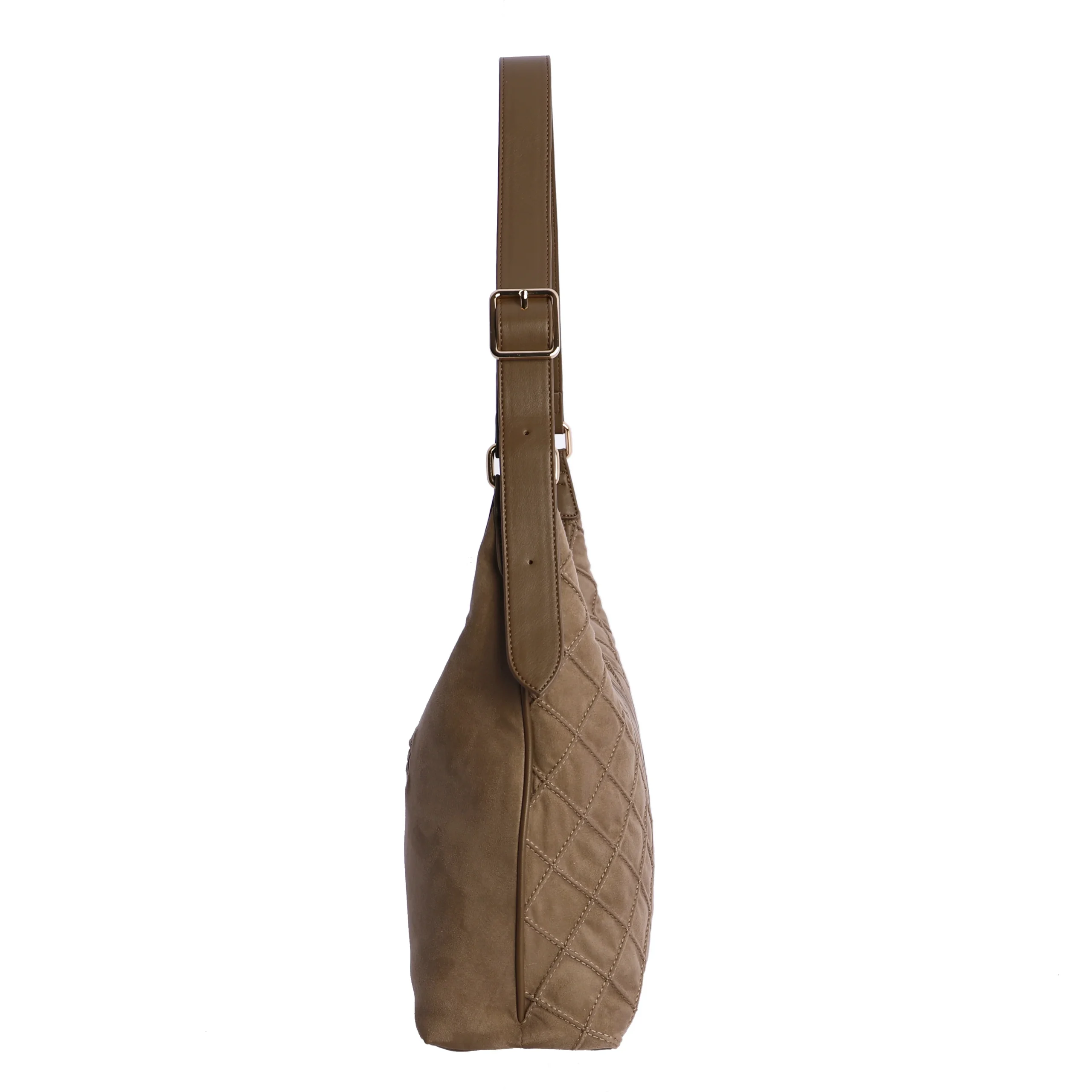 Bolso de Hombro bandolera Don Algodón Suede Taupe - Imagen 7