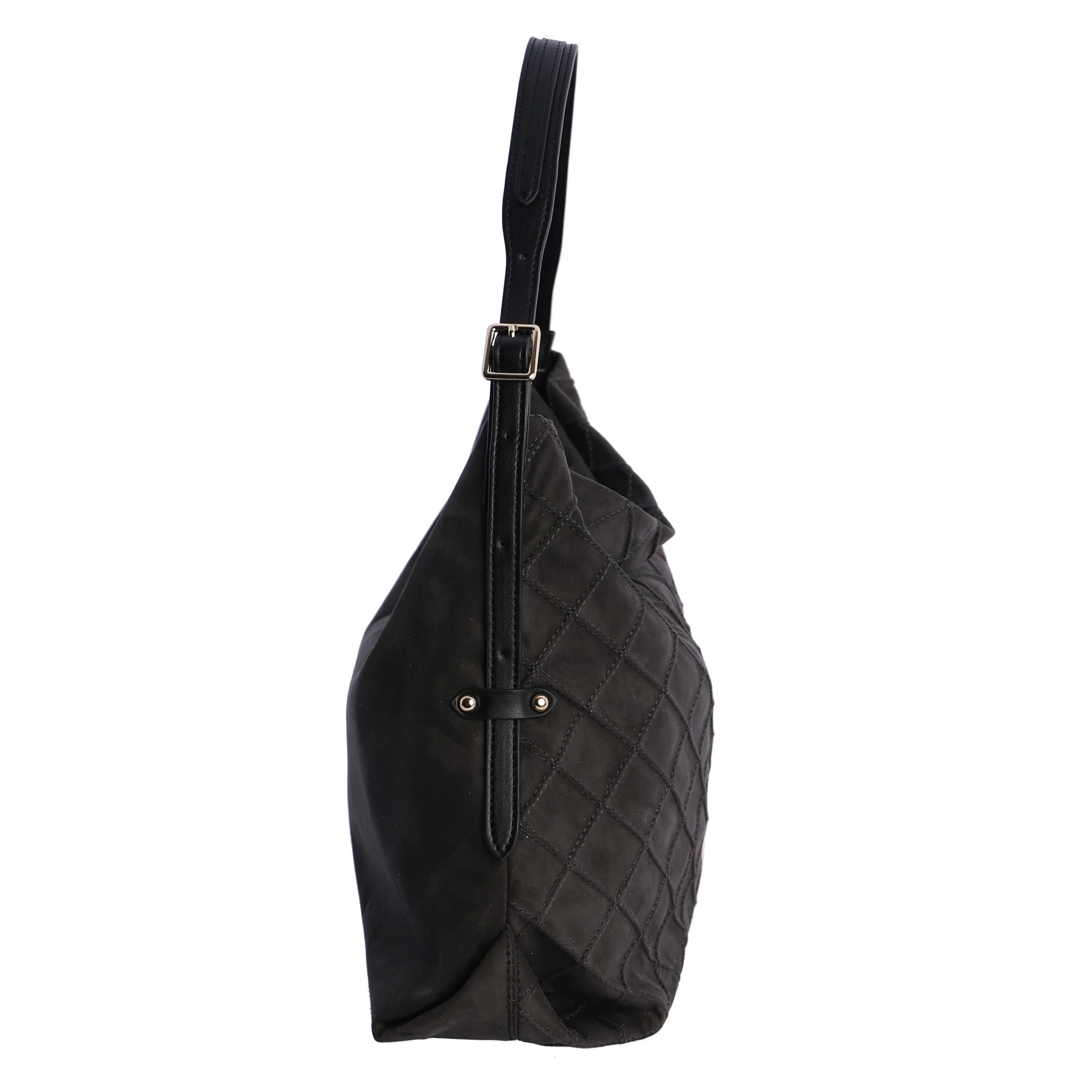 Bolso de Hombro Don Algodón Suede Negro - Imagen 6