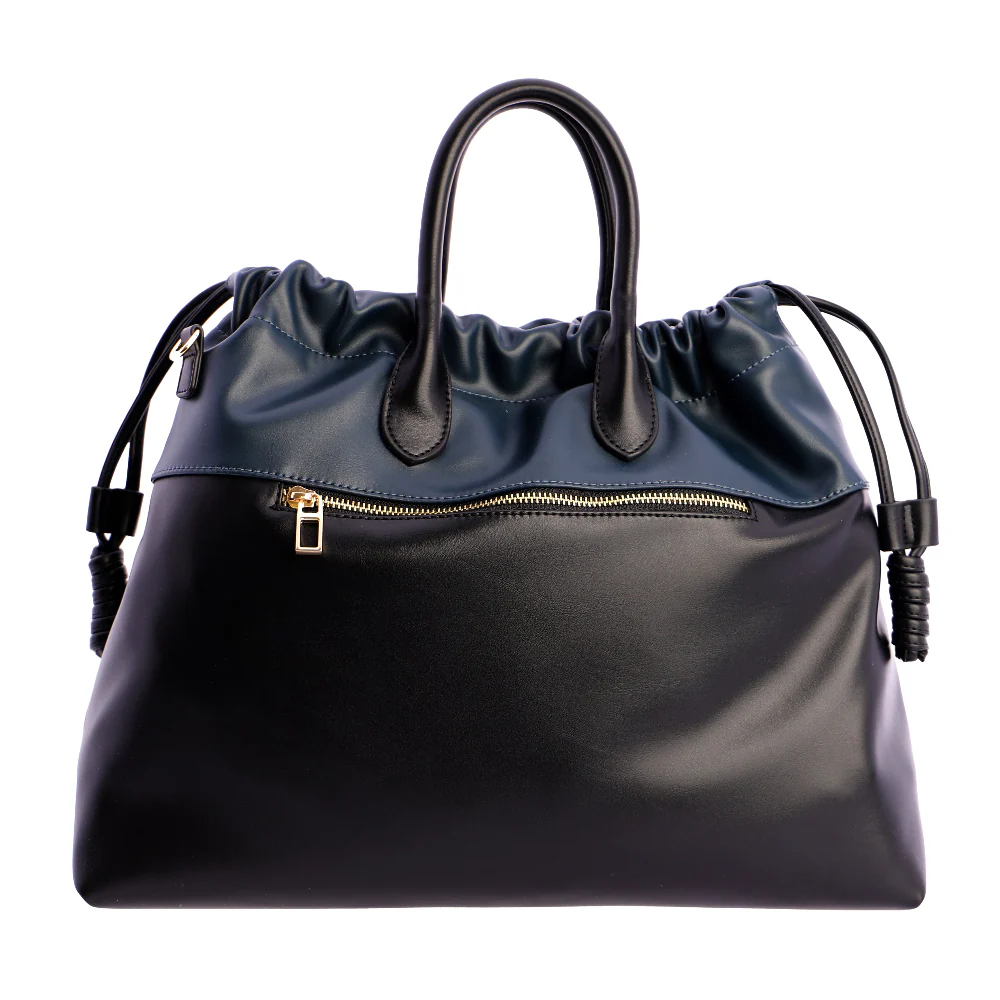 Bolso de mano con Bandolera Don Algodón Bicolor Negro - Imagen 4