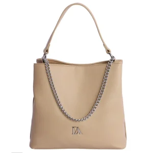 Bolso de Hombro con Bandolera cadena Don Algodón Beige