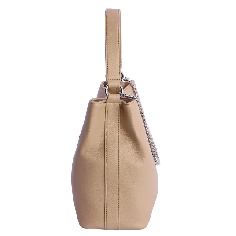 Bolso de Hombro con Bandolera cadena Don Algodón Beige - Imagen 5