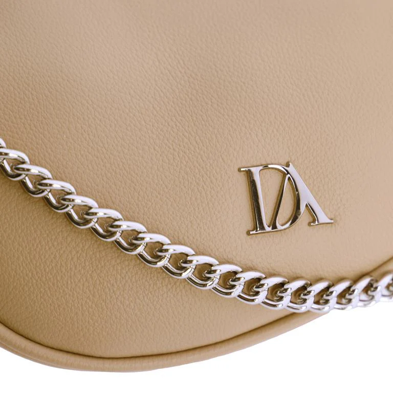 Bolso Bandolera tipo media luna Don Algodón Beige - Imagen 5