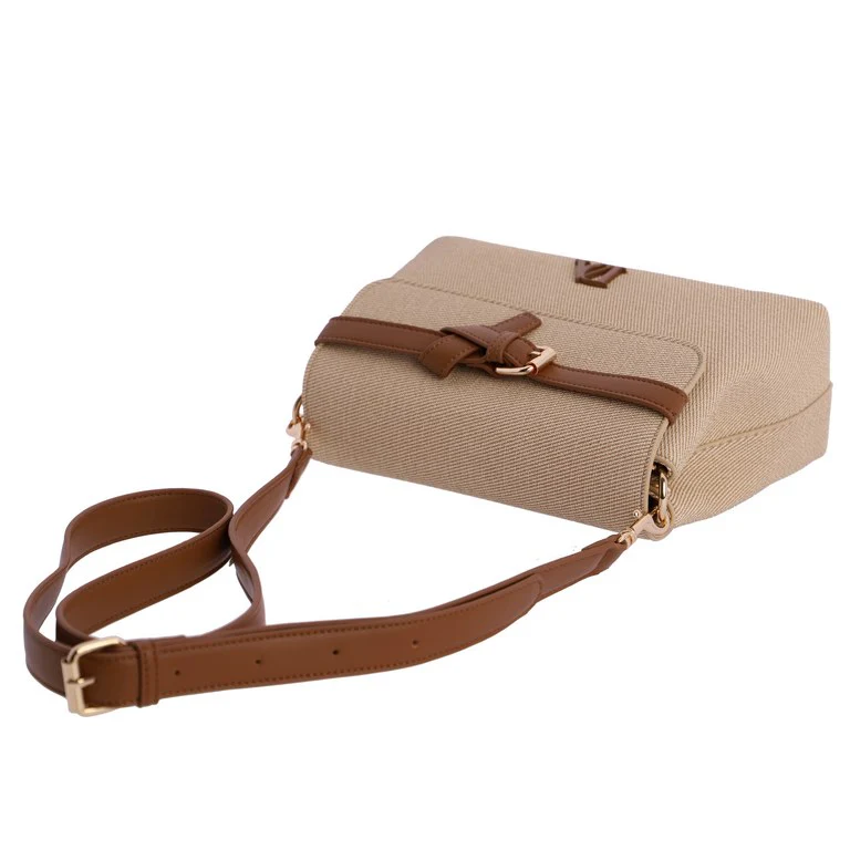 Bolso Bandolera hebilla solapa Don Algodón Camel - Imagen 6