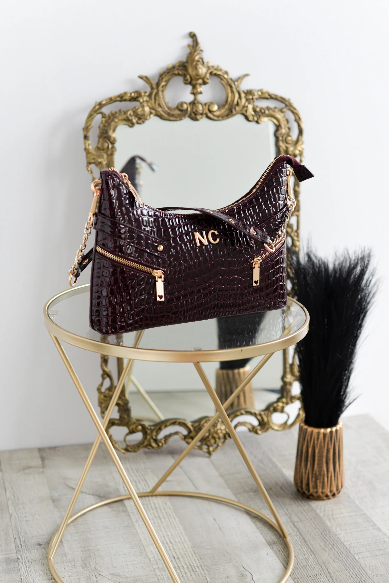 Baguette coco charol cremalleras Noco Vino - Imagen 3