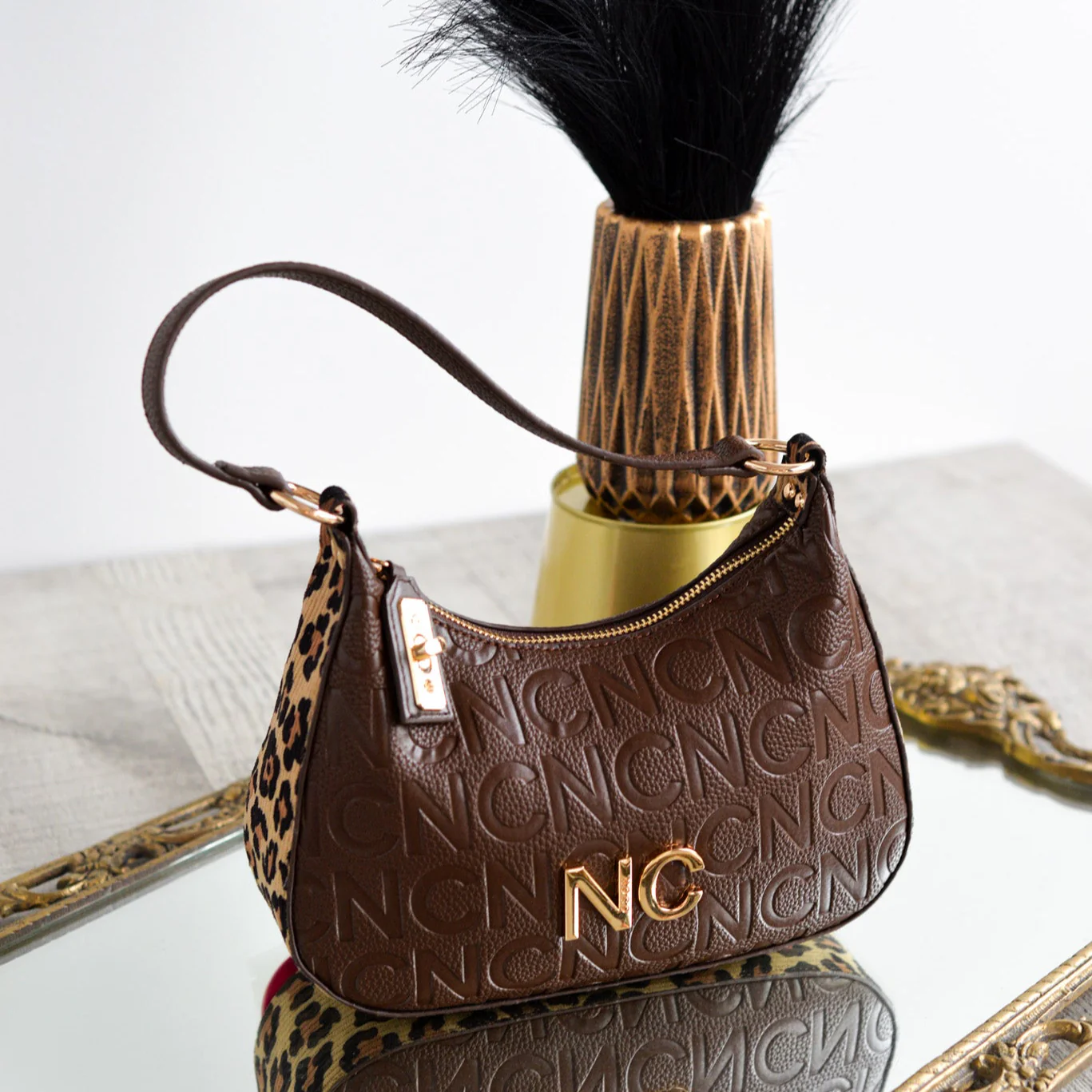 Góndola animal print Noco Marrón