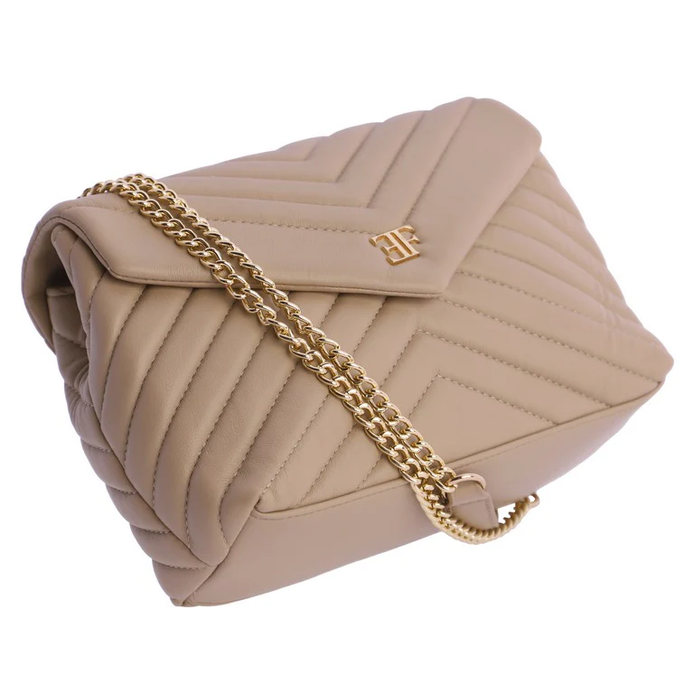 Bolso de hombro solapa Eferri Valeria Beige - Imagen 6
