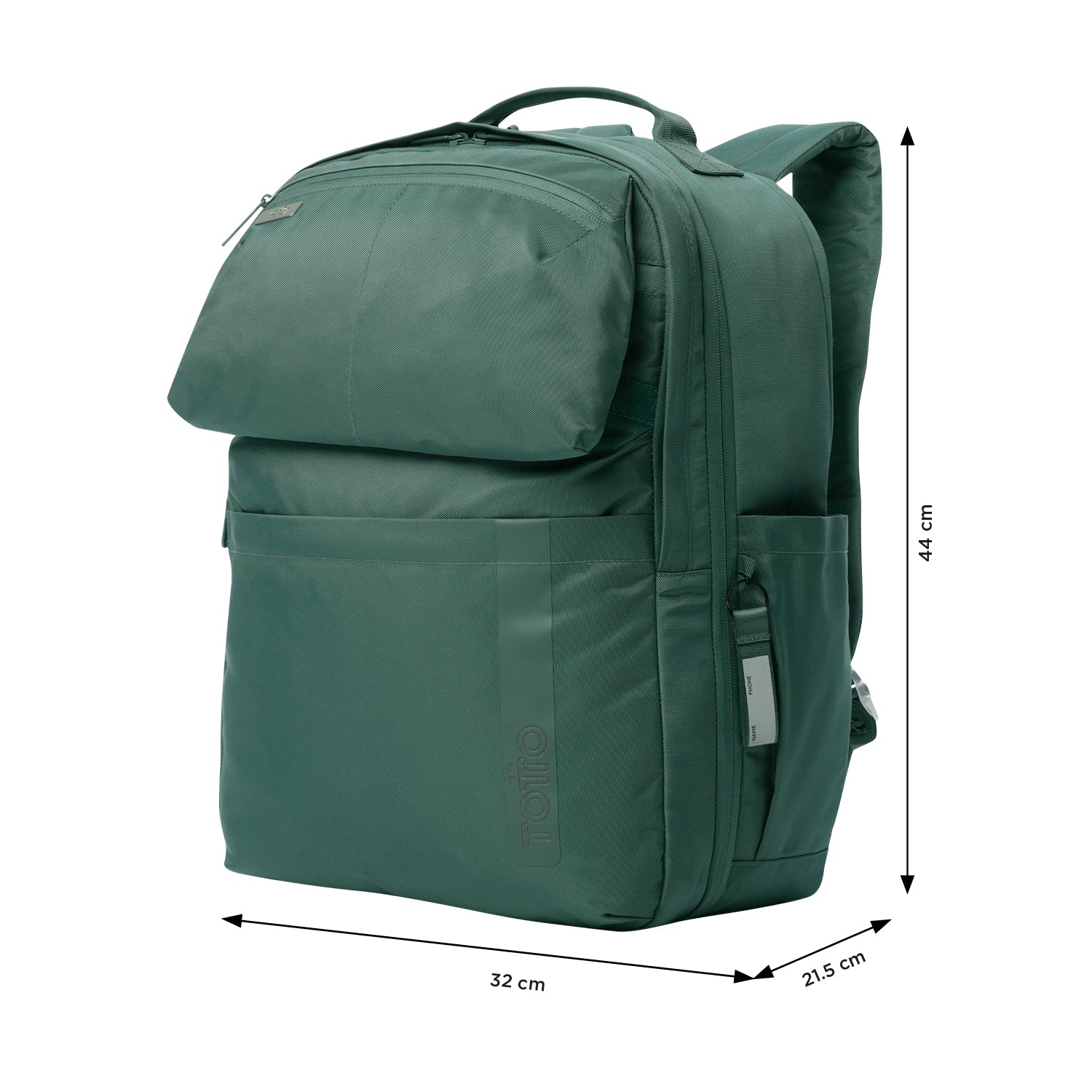 Mochila Porta Ordenador 16" Totto Elan Travel - Silver Pine - Imagen 4