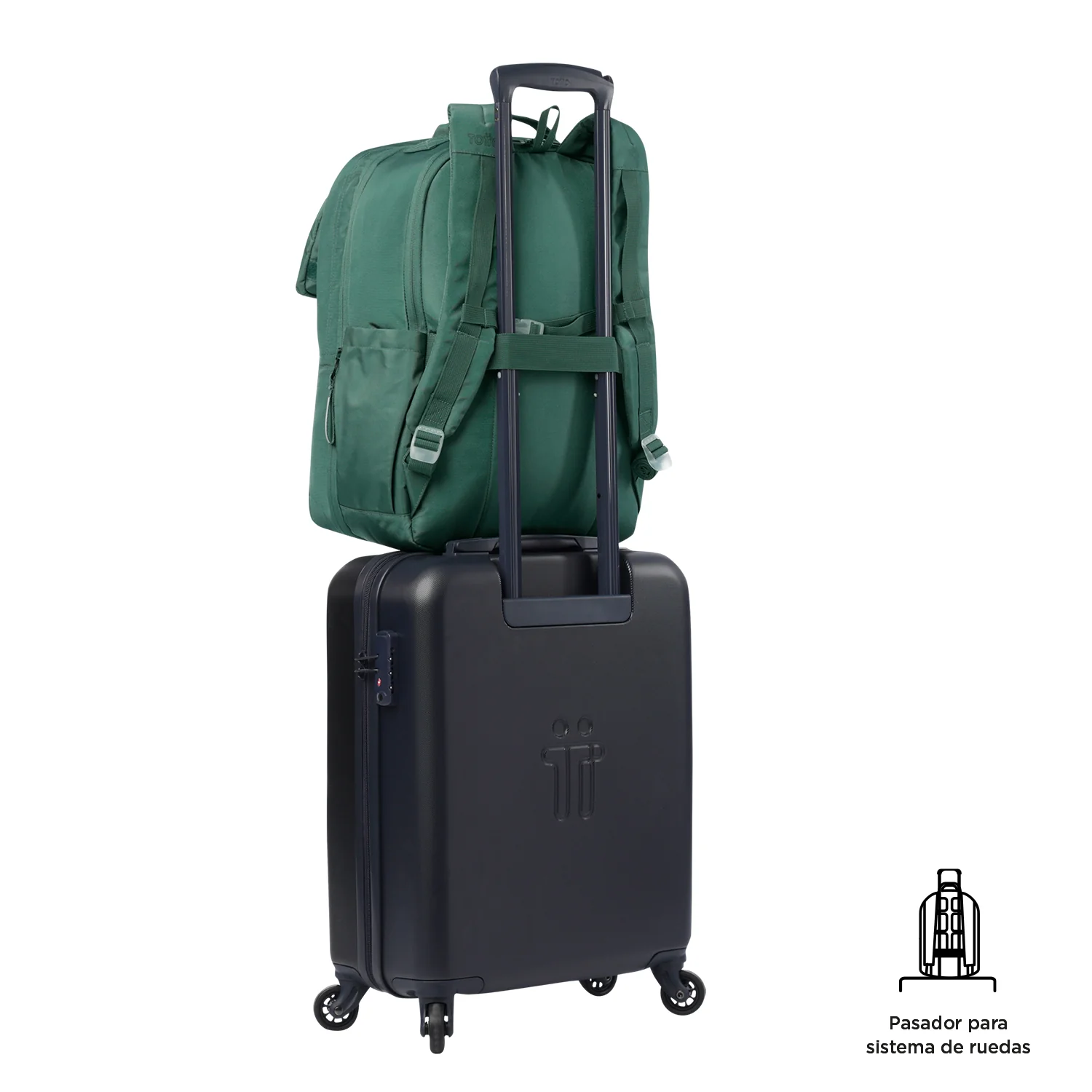 Mochila Porta Ordenador 16" Totto Elan Travel - Silver Pine - Imagen 7