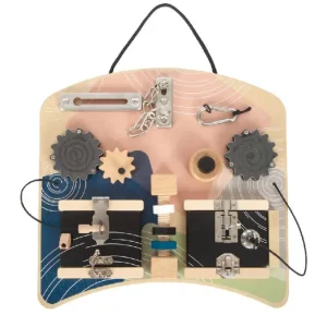 TABLERO DE MOTRICIDAD BLOQUEO Y ROTACIÓN MONTESSORI