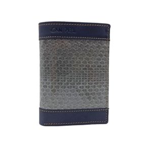 Cartera de Piel de Serpiente con monedero Canpiel Marino-Gris