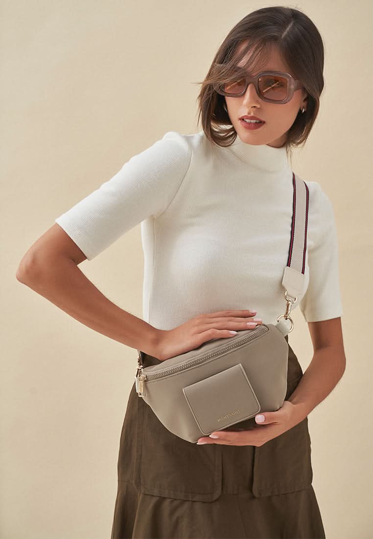 Bandolera con espejo Montsaint Vanity Beige - Imagen 7