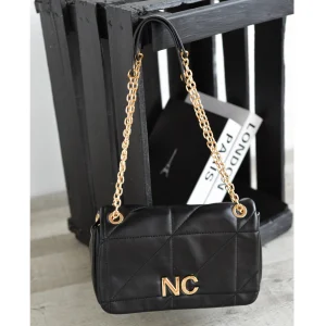 Bandolera tapa piel vegana NC bordado Noco Negro