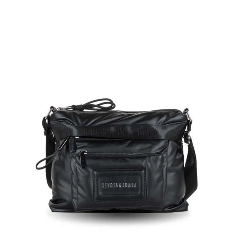 Bandolera mediana doble compartimento Devota & Lomba Sunrise Negro