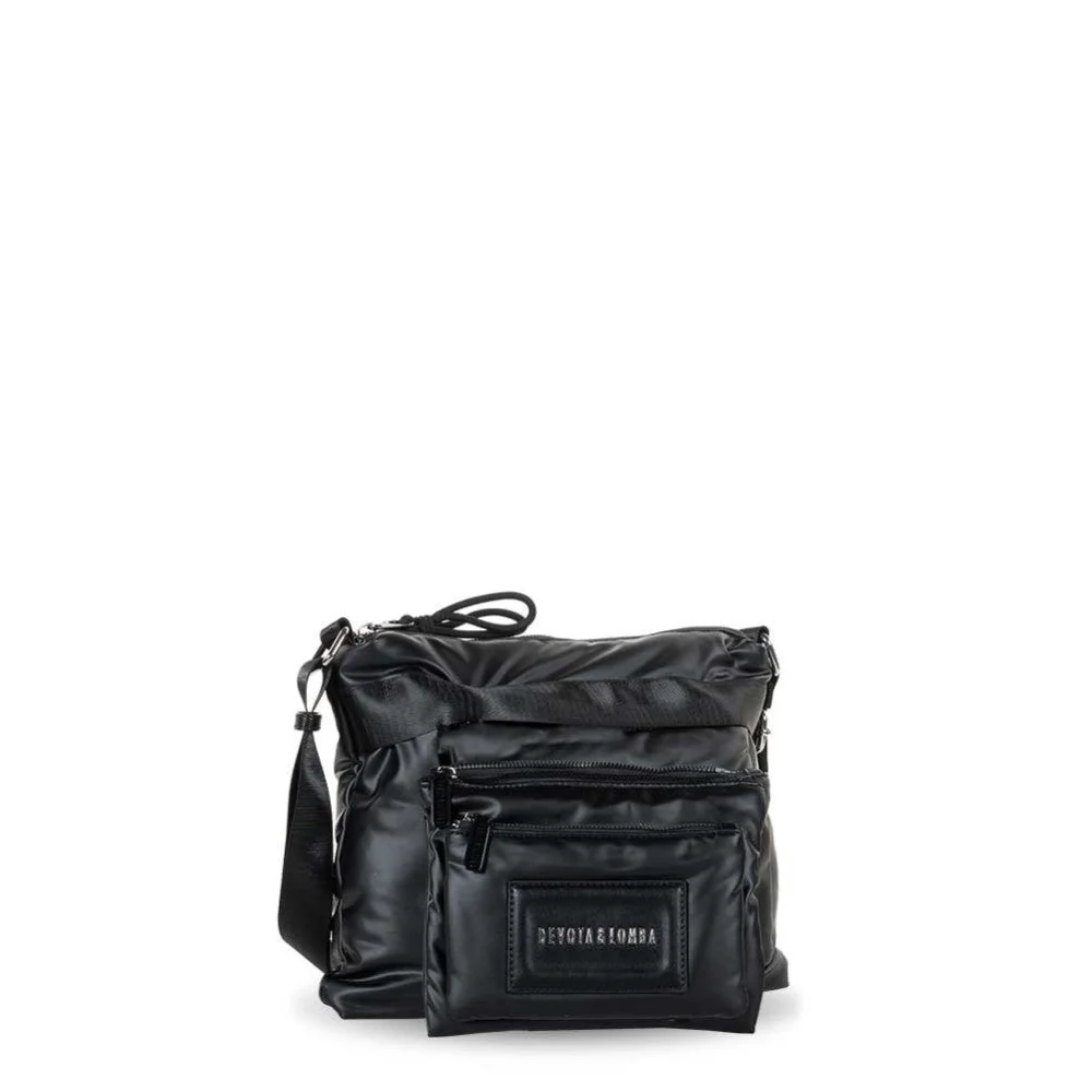 Bandolera mediana doble compartimento Devota & Lomba Sunrise Negro - Imagen 6