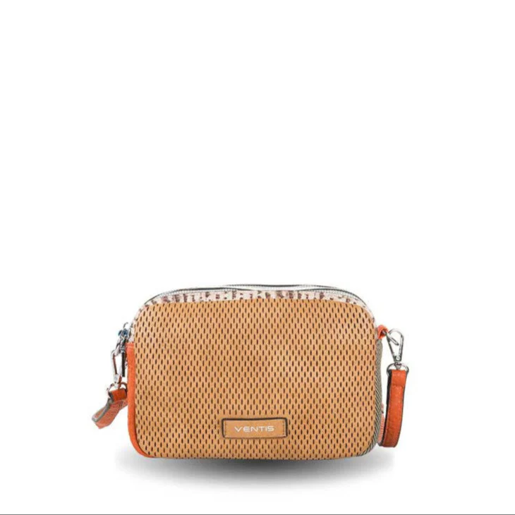 Bandolera frontal perforado Ventis color Camel - Imagen 2