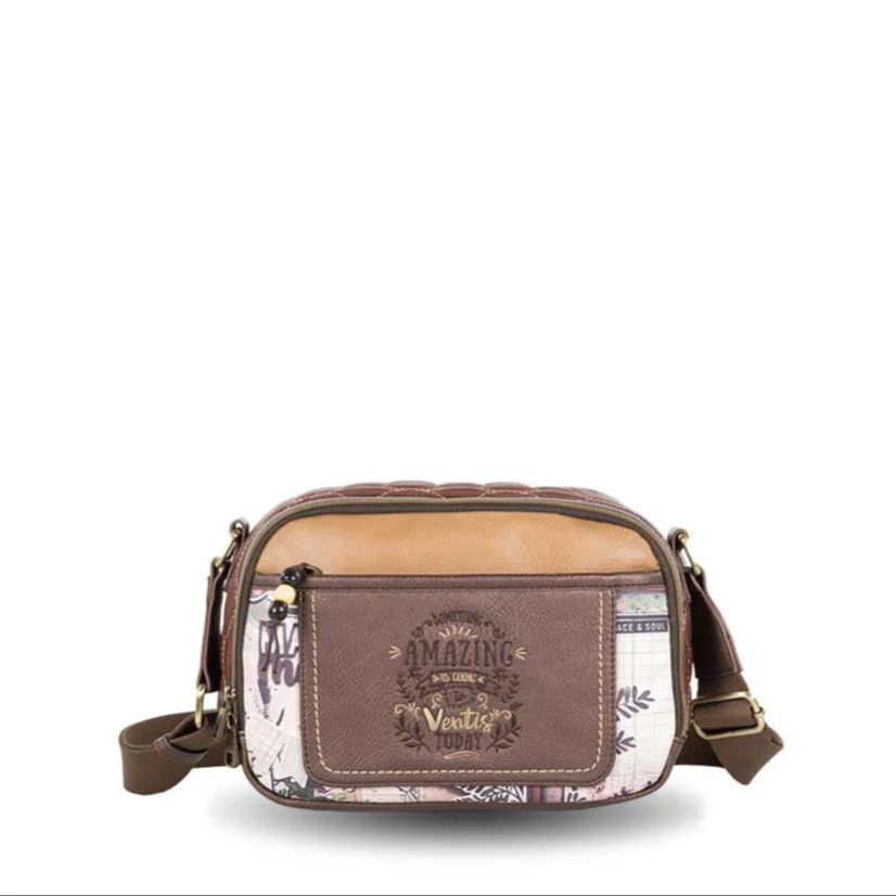 Bandolera compacta Ventis Spirit Marrón