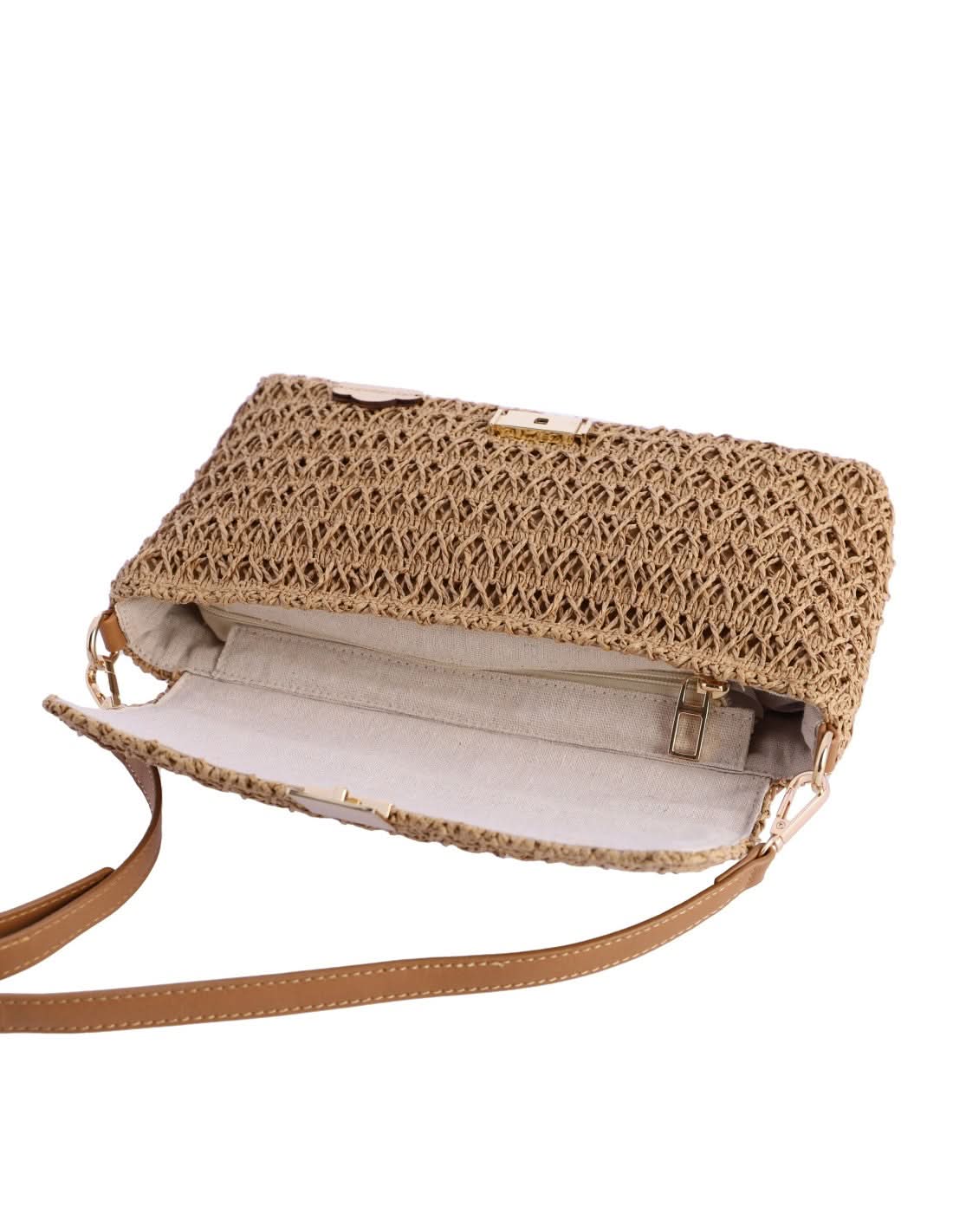 Bolso Bandolera Don Algodón Lydia Rafia - Imagen 6