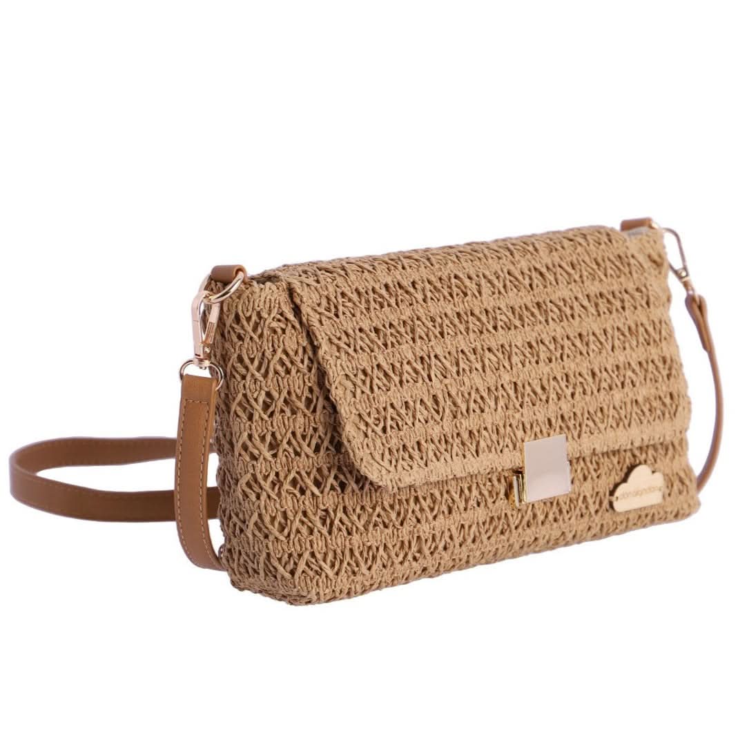 Bolso Bandolera Don Algodón Lydia Rafia - Imagen 3