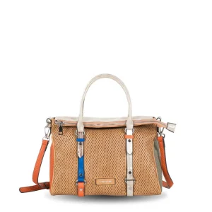 Bolso con Bandolera frontal perforado Ventis color Camel