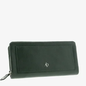 Billetero de Piel (20 X 10cm) de cremallera Adapell Lettera Verde